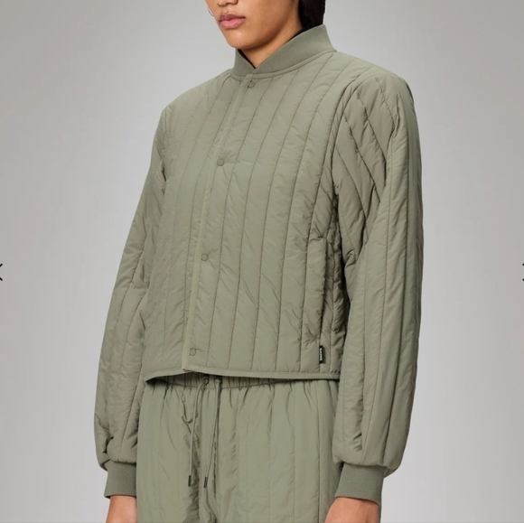 NWT! Rains, Banja Liner Bomber W Jacket, Drift, Size Small, MSRP $150 - Picture 7 of 10